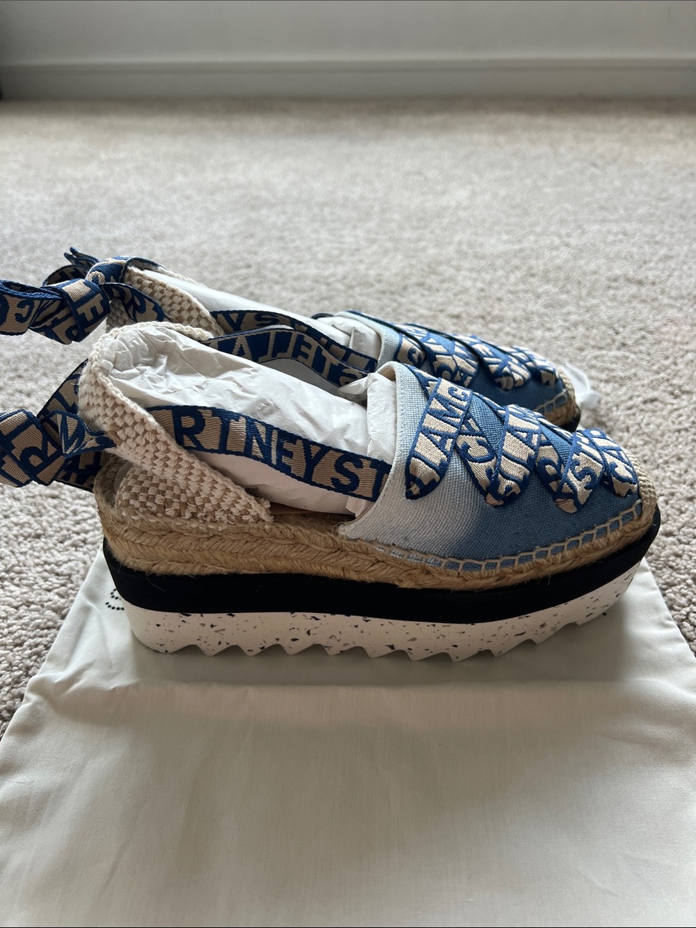 Stella McCartney Navy and Light Blue Espadrilles - Picture 2 of 4